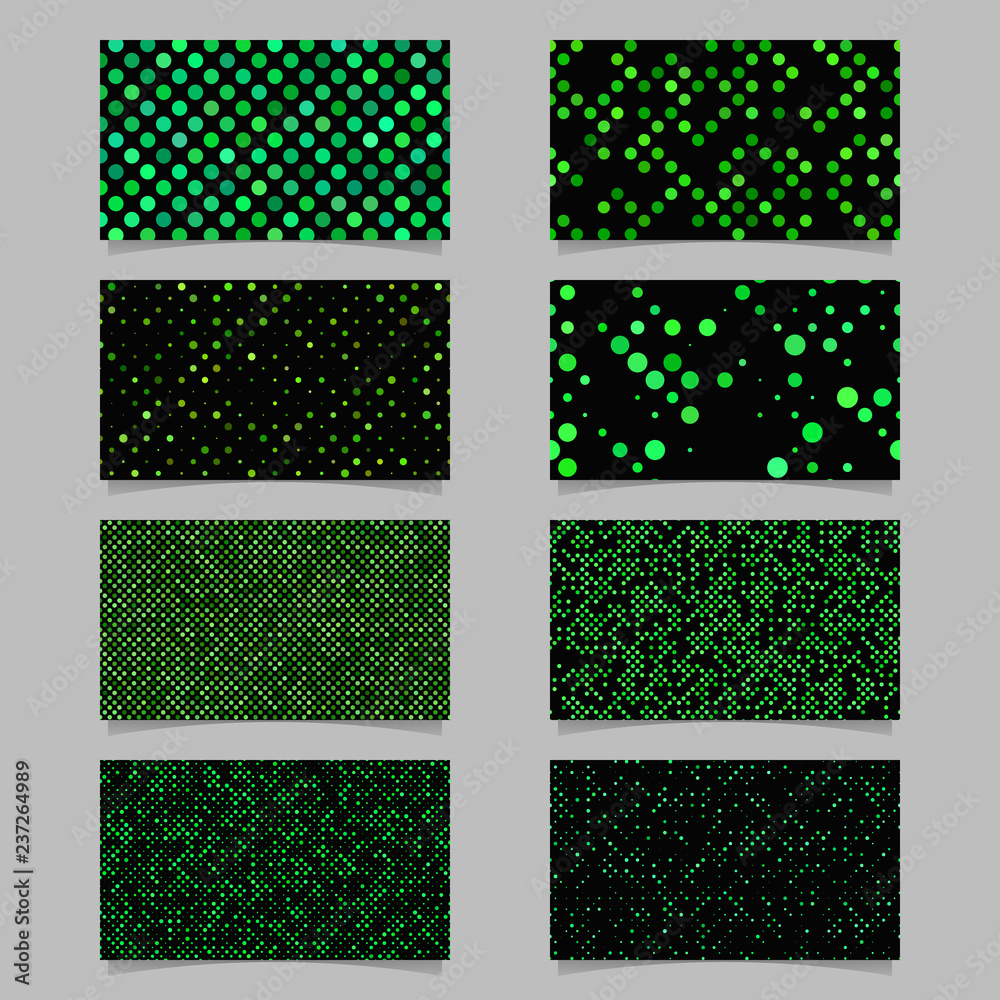 Poster abstract circle pattern mosaic card background template set - vector graphic design