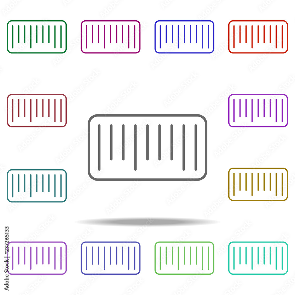 Poster bar code icon. elements of commerce in multi color style icons. simple icon for websites, web design