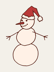 Christmas snowman design element