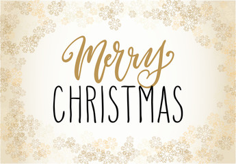 Handwritten Christmas greetings, modern calligraphy lettering