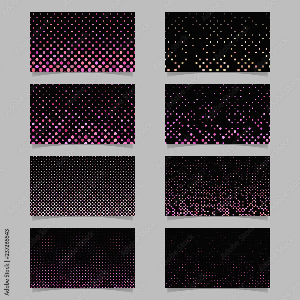 Wall mural pink abstract circle pattern card background template set - vector graphic design
