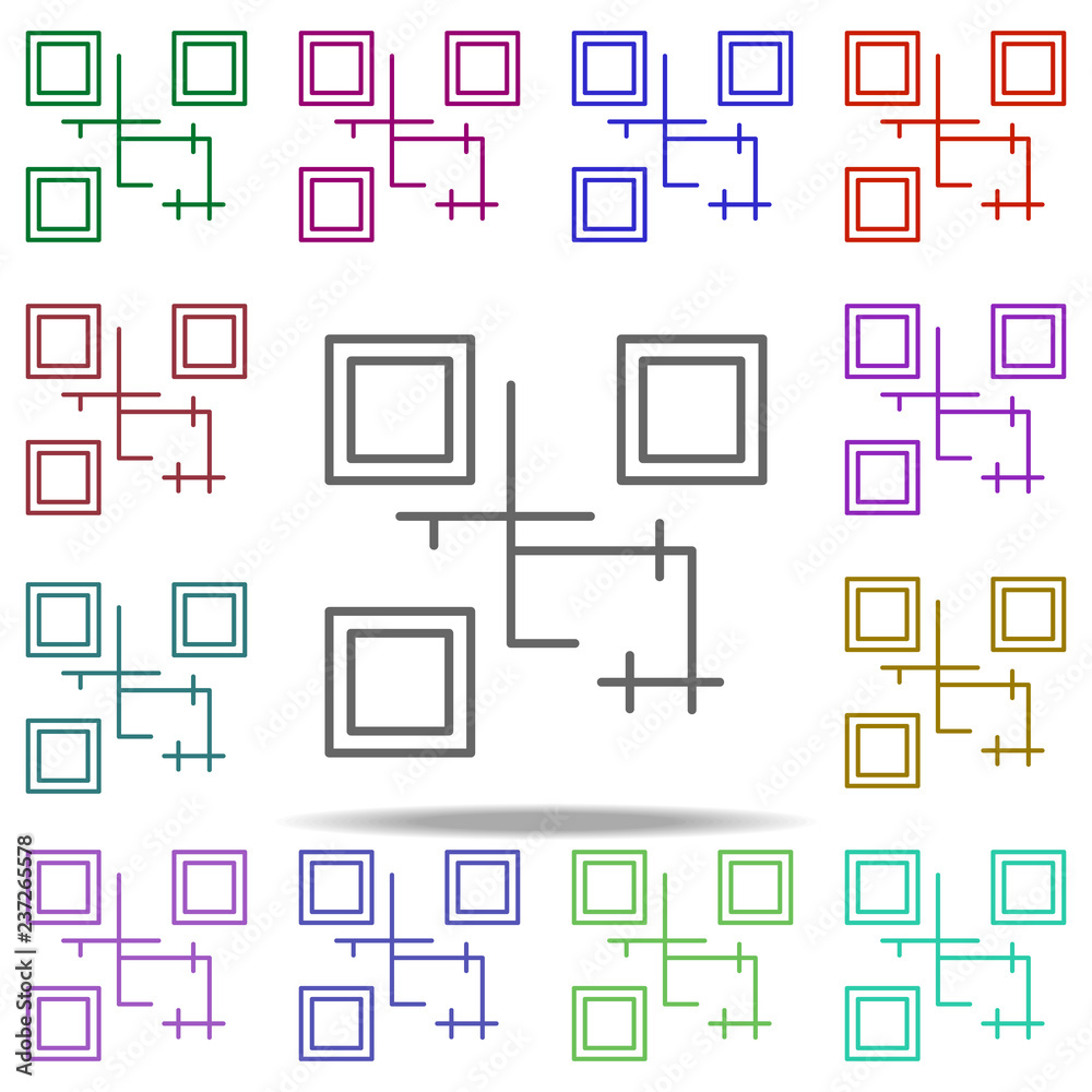 Poster qr code icon. elements of commerce in multi color style icons. simple icon for websites, web design,