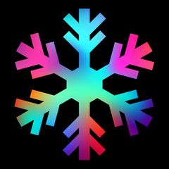Snowflake symbol Christmas vector illustration