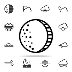 gibbous moon sign icon. weather icons universal set for web and mobile