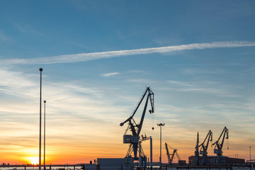 Puerto de Sagunto, partial view of the merchant port, Spain