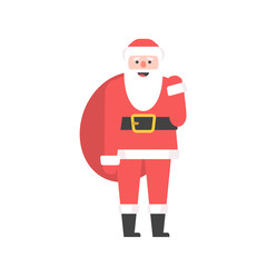 Santa Claus. flat style. isolated on white background