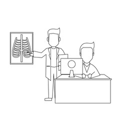 doctor office concept black and white