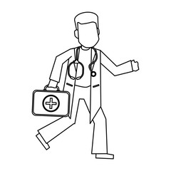 Doctor avatar concept black and white