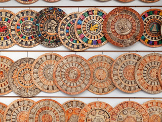 Fototapeta na wymiar Mayan Calendars on a Wall