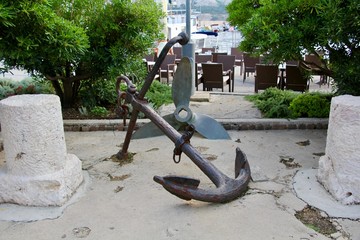 Huge Metal Anchor on Krk Islans, Croatia