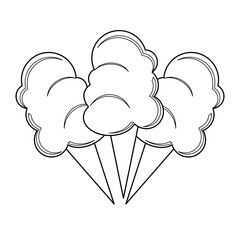 Set of sugar cottons black and white