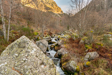 Les sources sulfureuses of Merens-les-vals, Ariège, Occitanie, France.