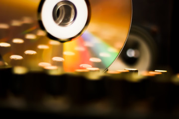music mixing console close-up