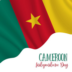 1 January. Cameroon Independence Day background