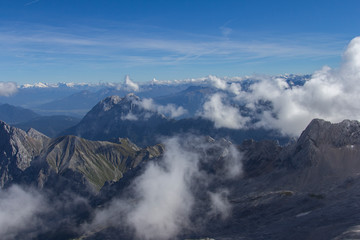 clouds over the mountains