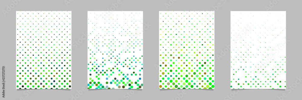 Poster dot pattern poster design set - vector page background collection with circles