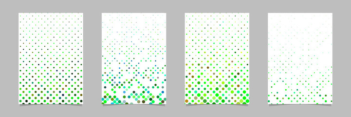 Dot pattern poster design set - vector page background collection with circles
