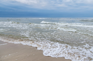 Fototapeta na wymiar Baltic Sea - landscape with clouded sky. 