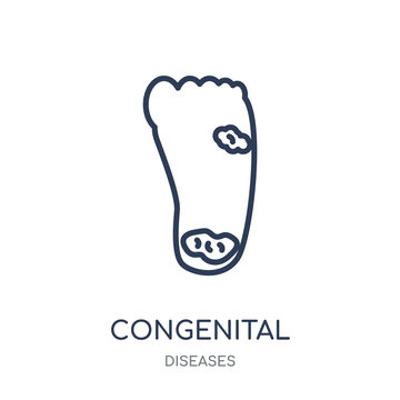 Congenital Insensitivity To Pain With Anhidrosis Icon. Congenital Insensitivity To Pain With Anhidrosis Linear Symbol Design From Diseases Collection.