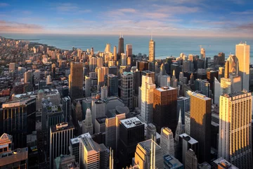Tuinposter Chicago cityscape in America © beatrice prève