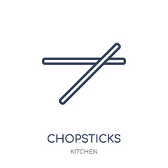 chopsticks icon. chopsticks linear symbol design from Kitchen collection.