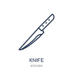 Knife icon. Knife linear symbol design from Kitchen collection.