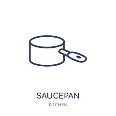 Saucepan icon. Saucepan linear symbol design from Kitchen collection.