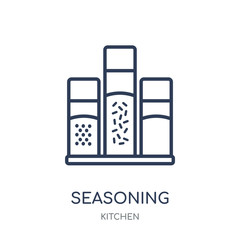 Seasoning icon. Seasoning linear symbol design from Kitchen collection.