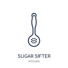 sugar sifter icon. sugar sifter linear symbol design from Kitchen collection.
