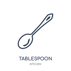 tablespoon icon. tablespoon linear symbol design from Kitchen collection.