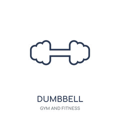 Dumbbell icon. Dumbbell linear symbol design from Gym and Fitness collection.