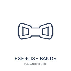 Exercise bands icon. Exercise bands linear symbol design from Gym and Fitness collection.