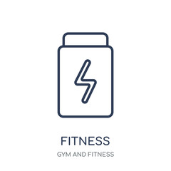 Fitness icon. Fitness linear symbol design from Gym and Fitness collection.