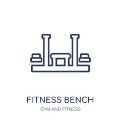 Fitness bench icon. Fitness bench linear symbol design from Gym and Fitness collection.