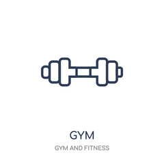 Gym icon. Gym linear symbol design from Gym and Fitness collection.
