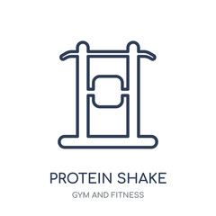 Protein shake icon. Protein shake linear symbol design from Gym and Fitness collection.