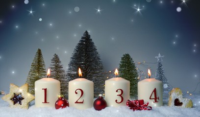 Adventskerzen - vierter Advent