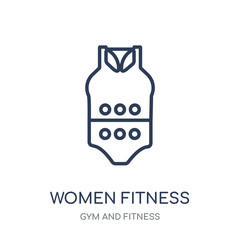 Women Fitness Clothing icon. Women Fitness Clothing linear symbol design from Gym and Fitness collection.