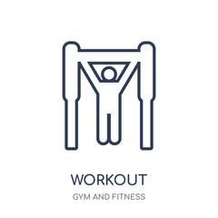 Workout icon. Workout linear symbol design from Gym and Fitness collection.
