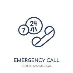 Emergency Call icon. Emergency Call linear symbol design from Health and Medical collection.