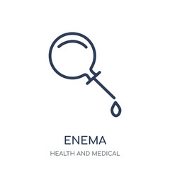 Enema icon. Enema linear symbol design from Health and Medical collection.