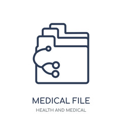 medical File icon. medical File linear symbol design from Health and Medical collection.