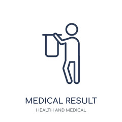 Medical result icon. Medical result linear symbol design from Health and Medical collection.