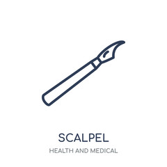Scalpel icon. Scalpel linear symbol design from Health and Medical collection.