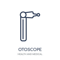 Otoscope icon. Otoscope linear symbol design from Health and Medical collection.