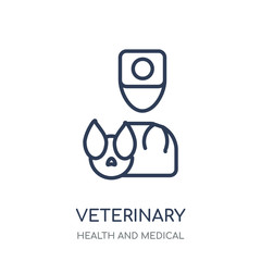 Veterinary icon. Veterinary linear symbol design from Health and Medical collection.