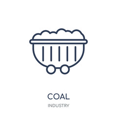 Coal icon. Coal linear symbol design from Industry collection.