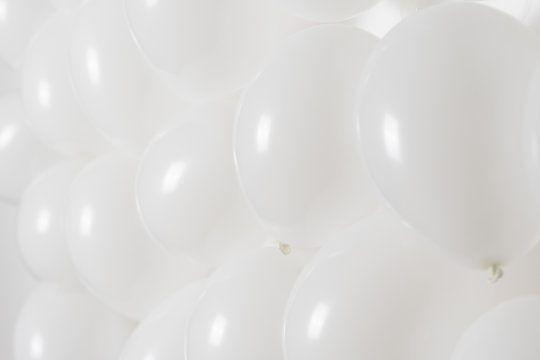 White balloons background