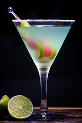 Gin, Controy, Blue Curacao cocktail