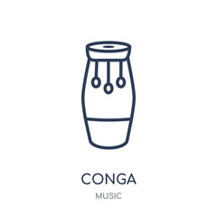 Conga icon. Trendy Modern Simple Conga linear symbol design from music collection.